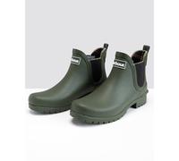 Barbour Wilton Womens Wellingtons - Olive Cotton - Size UK 4