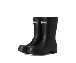 Barbour Womens Banbury Rubber Mid-Cut Rain Walking Back Logo Wellingtons - Black - 8