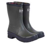 Barbour Womens Banbury Rubber Mid-Cut Rain Walking Back Logo Wellingtons - Olive - 5