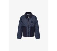 Barbour Womens Barbour Aylesby Embroidered-Logo Quilted Jacket Dark Navy 12