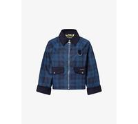 Barbour Womens Barbour Baiton Check Cotton Jacket Weathered Marine 10