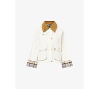 Barbour Womens Barbour Beadnell Cropped Cotton Jacket Light Pearl/Dress/Beige 8