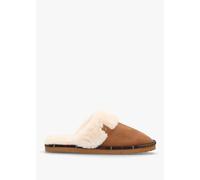 BARBOUR Womens Claudia Camel Mule Slippers Size: 37, Colour: Tan Fa