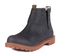 Barbour Womens Hackfall Leather Winter Faux Fur Warm Hiking Chelsea Boots - Graphite - 4