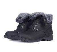 Barbour Womens Hamsterley Leather Waterproof Winter Warm Lace Snow Ankle Boots - Black - 4