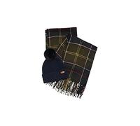 Barbour Women's scarf and hat set 2MLGS0054 BLU/GREEN, Classic, One size