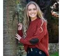 Barbour Women's Solway Knitted Jumper - Orange - Size: UK10
