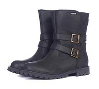 Barbour Womens Sycamore Leather Waterproof Winter Warm Walking Faux Fur Snow Boots - Black - 3