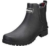 Barbour Womens Wilton Rubber Waterproof Wellingtons Snow Chelsea Boots - Black - 6