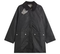 Barbour Women's Wren Wax Jacket Royal Navy/Navy Gingham Check UK 12