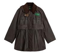 Barbour Women's x GANNI Peplum Zip Off Wax Jacket Rustic/Classic Tartan