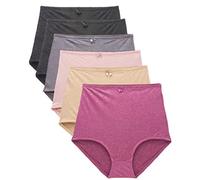 Barbra Lingerie Women's High-Waist Light Tummy Control Girdle Panties, Silky Flower, 3XL