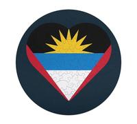 Barbuda Heart Wooden Jigsaw Puzzles for Adults Brain-Teasing Game Idea Puzzle Gift for Unisex