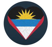 Barbuda Heart Wooden Jigsaw Puzzles for Adults Brain-Teasing Game Idea Puzzle Gift for Unisex