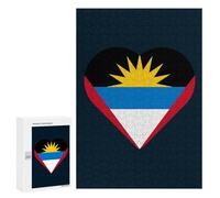 Barbuda Heart Wooden Jigsaw Puzzles for Adults Funny Brain-Teasing Game Idea Puzzle Gift