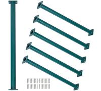 Barcaloo 22 Inch Monkey Bars for Kids Outdoor - Set of 6 Green Powder Coated Indoor Monkey Bar Set for Backyard Kit with Mounting Plates