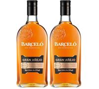 Barceló Gran Anejo Dominican Rum | 70cl | 37.5% vol | B Corp | Golden Rum | B Corp | Made in the Dominican Republic From Sugar Cane Juice | Aged in Ex-Bourbon American Oak Casks (Pack of 2)