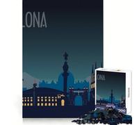 Barcelona 1000 Pieces Puzzles for Teenagers Mental Exercise Light Recreation Snug Lock Unique Gift (38x52cm)