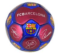 Barcelona Barca Signature Small Mini Football Metallic Crest Size 1, Multicolor, S
