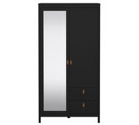 Barcelona Black 2 Door Combi Wardrobe