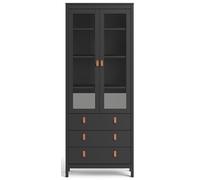 Barcelona Black 2 Door Display Cabinet