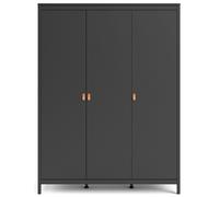 Barcelona Black 3 Door Triple Wardrobe