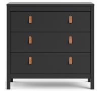Barcelona Black 3 Drawer Small Chest