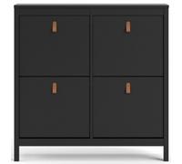 Barcelona Black 4 Drawer Shoe Cabinet