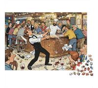 Barcelona Bodega Wine Cork Pull Wooden Jigsaw Puzzle Waterproof 1000 Piece Puzzles for Adults Gifts Impossible Educational Games