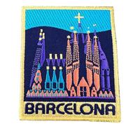 Barcelona Cathedral Spain Patch (3 Inch) Iron-on/Sew-on Badge Travel Europe Souvenir Vacation Sagrada Familia Catalonia Church Emblem Backpack, Luggage, Gift Patches