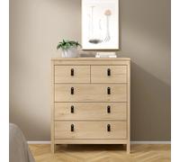 Barcelona Chest - 3+2 Drawer - Jackson Hickory Oak