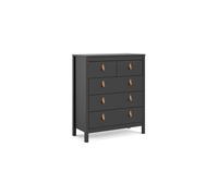 Barcelona Chest of Drawers 3 Plus 2, Black Matt