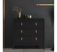 Barcelona Chest - 3 Drawer - Small - Black
