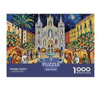 Barcelona Christmas Eve Jigsaw Puzzle Waterproof 1000 Piece Puzzles for Adults Challenging And Brainteasing Games