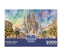 Barcelona Christmas Eve Jigsaw Puzzle Waterproof 1000 Piece Puzzles for Adults Gifts Impossible Educational Games