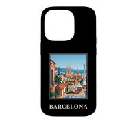 Barcelona City Spain Architecture Retro Travel Graphic Case for iPhone 14 Pro