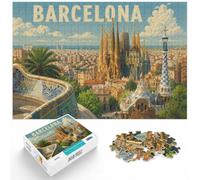 Barcelona Cityscape with Sagrada Familia Jigsaw Puzzle, 1000 Piece | For shared family time: 1000-piece jigsaw puzzle for adults; with 1000 pieces to keep the challenge engaging.