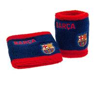 Barcelona Cotton Wristbands 2 Pack - Official FCB Sweatbands | Officially Licensed, Adult, Unisex, Moisture Wicking Sweat Bands, Football, Running, Sports, Gym, Tennis, Exercise