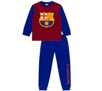 Barcelona FC Boys Pyjamas, Football Sleepwear Set, Kids Cotton Nightwear Ages 5 to 13 Years Old (10-11 Years) Maroon