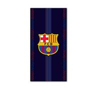 Barcelona FC Crest, Large Stripe Towel, 100% cotton, 140x70cm