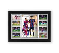 Barcelona Football Club 2024-25 FCB Team Merchandise Poster Print - Limited Edition Autograph Fan Gift - Collectible Memorabilia Merchandise (Framed A3 (30x40cm))