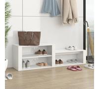 barcelona high gloss hallway shoe storage rack in white