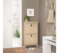 Barcelona Jackson Hickory Oak 2 Door Shoe Cabinet