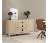 Barcelona Jackson Hickory Oak 3 Drawer Medium Sideboard