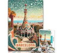 Barcelona Jigsaw Puzzles for Adults Teenagers Jigsaws Puzzle,Help The Brain Exercise Addictive Toys to Cultivate Patience Great Gift 38x26cm