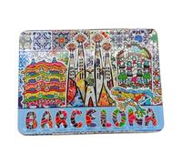 Barcelona Magnet, Sagrada Familia, Park Guell, Travel Souvenirs, Gaudi Mosaic, Dali Museum, Souvenir Barcelona, Modernist Art, Emotional Gift, Decoration