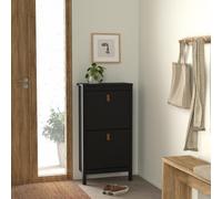 Barcelona Matt Black 2 Door Shoe Cabinet
