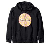 Barcelona Mosaic Art Spain Catalonia Park Güell Gaudí Style Zip Hoodie