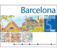Barcelona PopOut Map : Pocket size, pop up map of Barcelona city centre