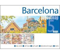 Barcelona PopOut Map: Pocket size, pop up map of Barcelona city centre (PopOut Maps)